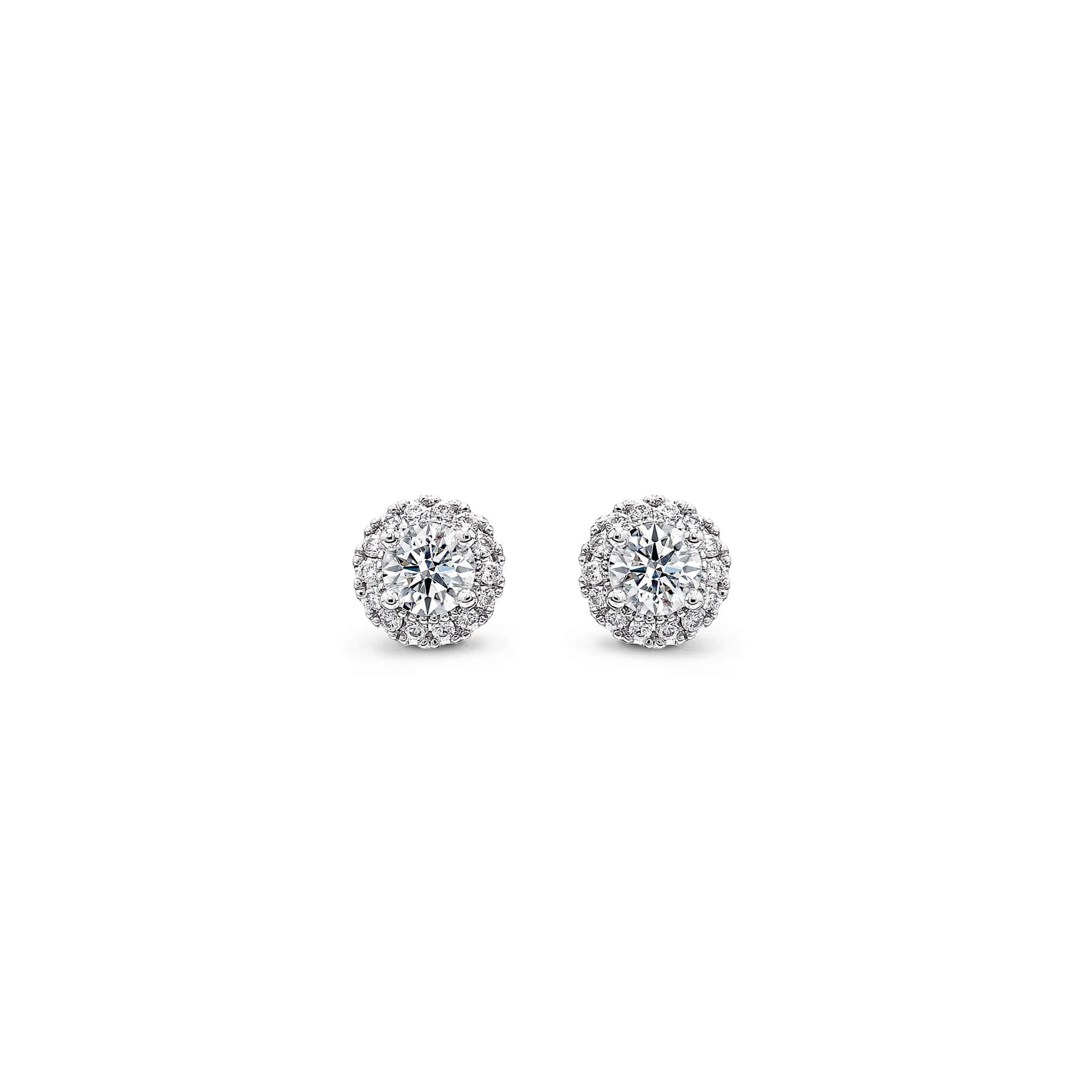 Diamond Halo Earrings