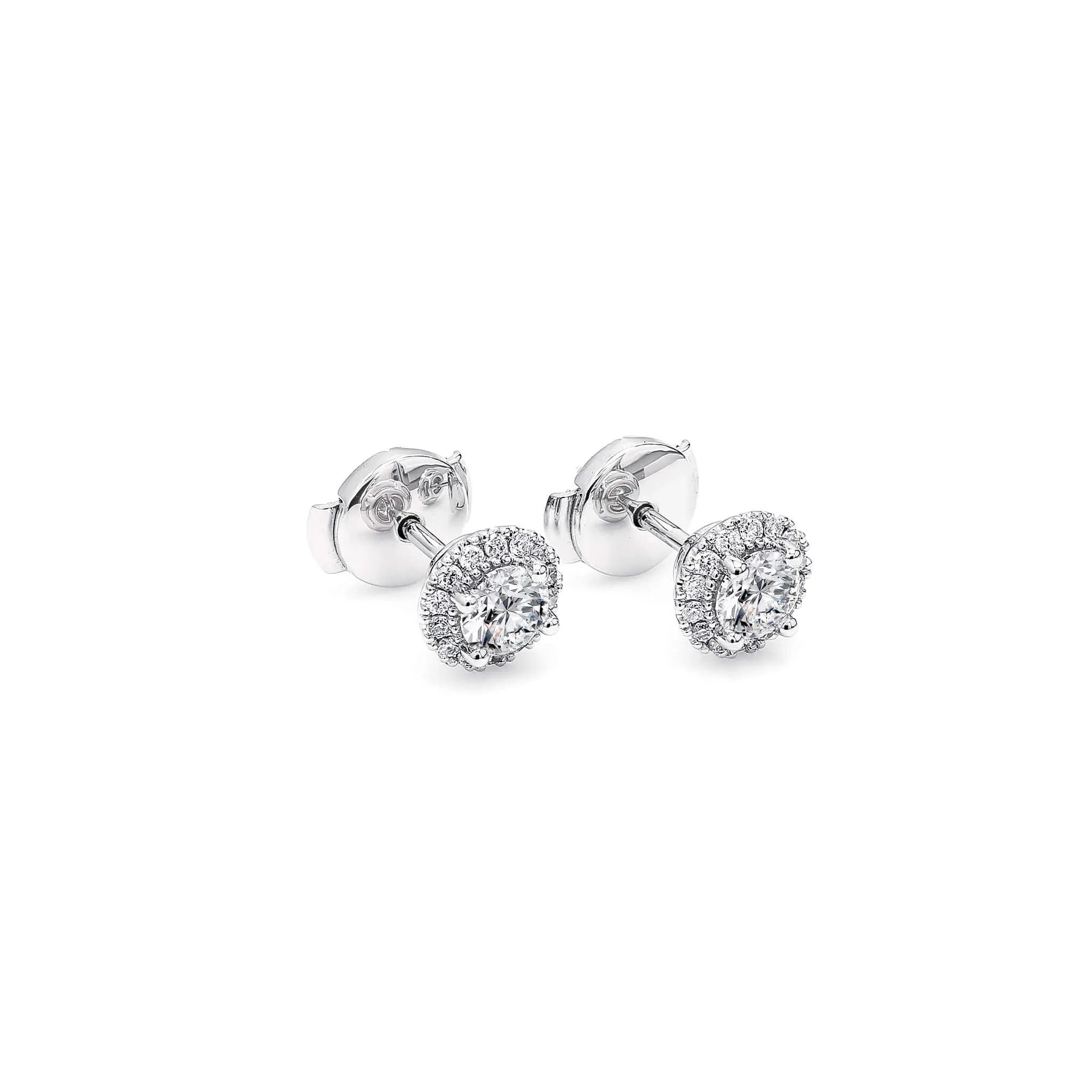 Diamond Halo Earrings