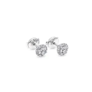 Diamond Halo Earrings
