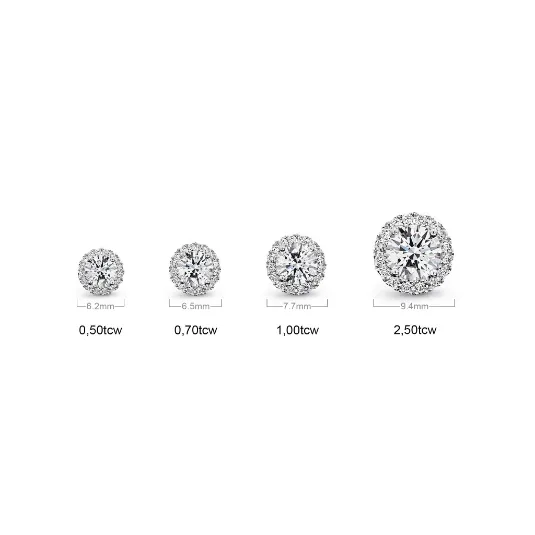 Diamond Halo Earrings