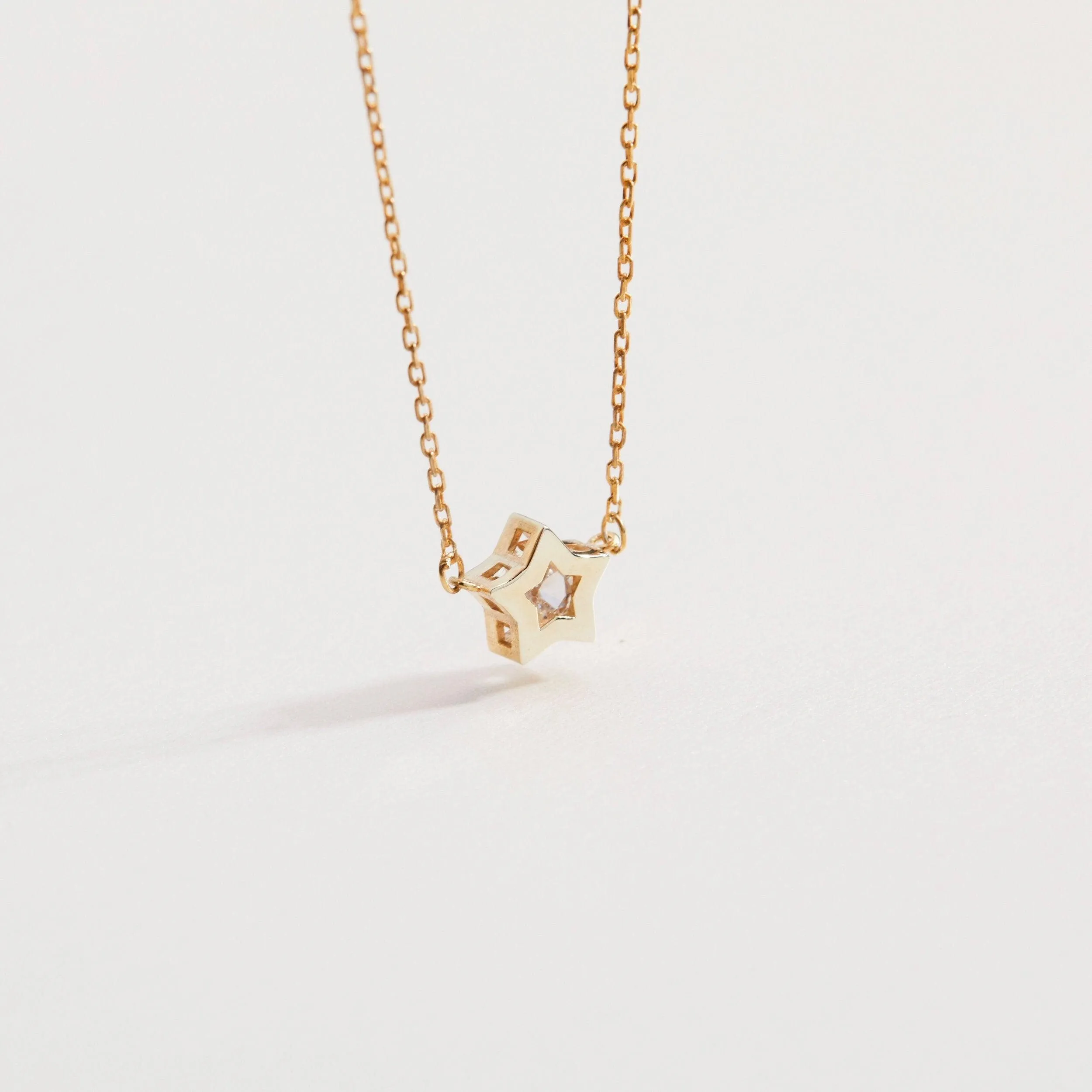 Diamond Star Necklace - 18K Gold Vermeil