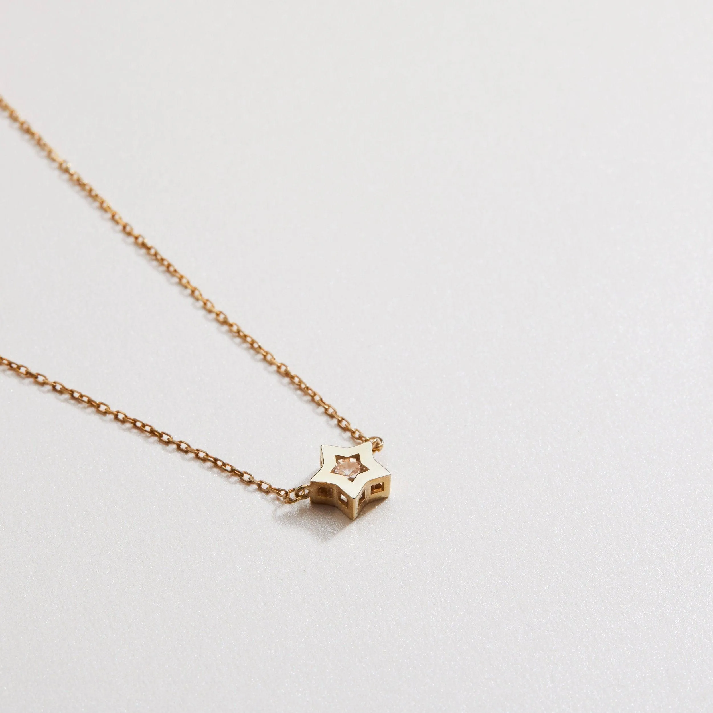 Diamond Star Necklace - 18K Gold Vermeil