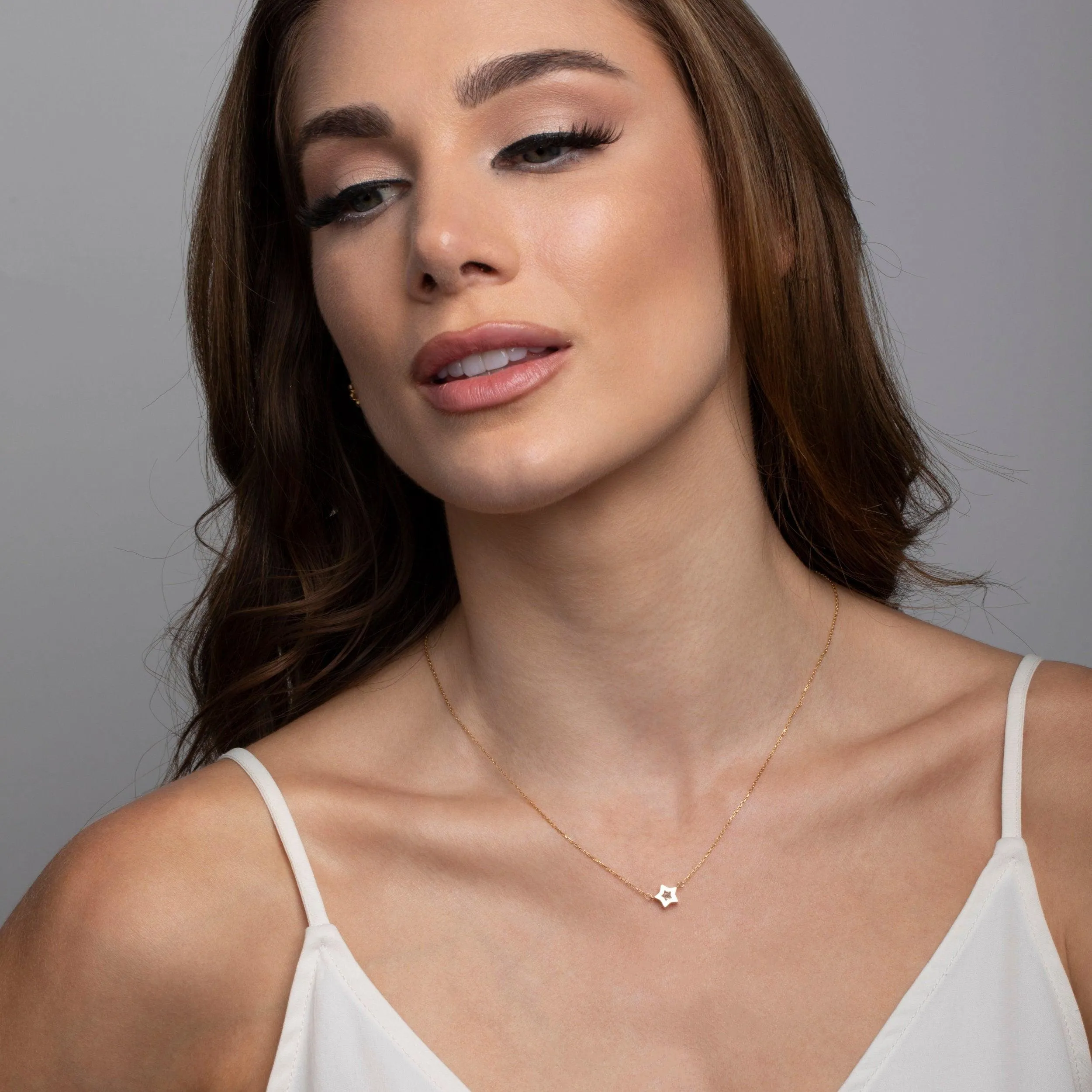 Diamond Star Necklace - 18K Gold Vermeil