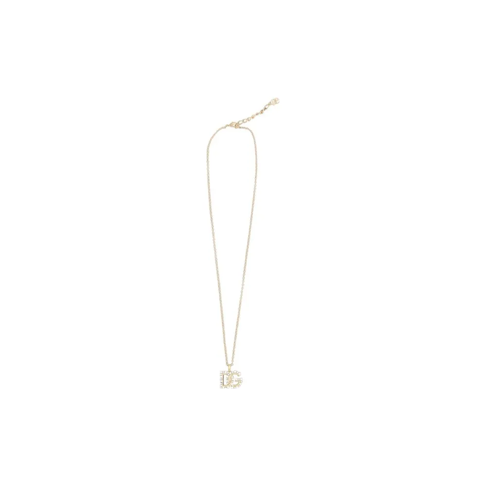 Dolce & Gabbana Rhinestone Logo Necklace