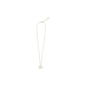 Dolce & Gabbana Rhinestone Logo Necklace