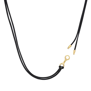 Double Beam Link on Silky Cord Necklace