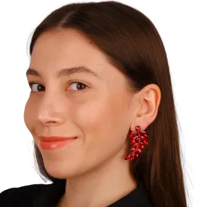 Elegant Crystal Stone Leaf Earrings: Modern Design for Timeless Style