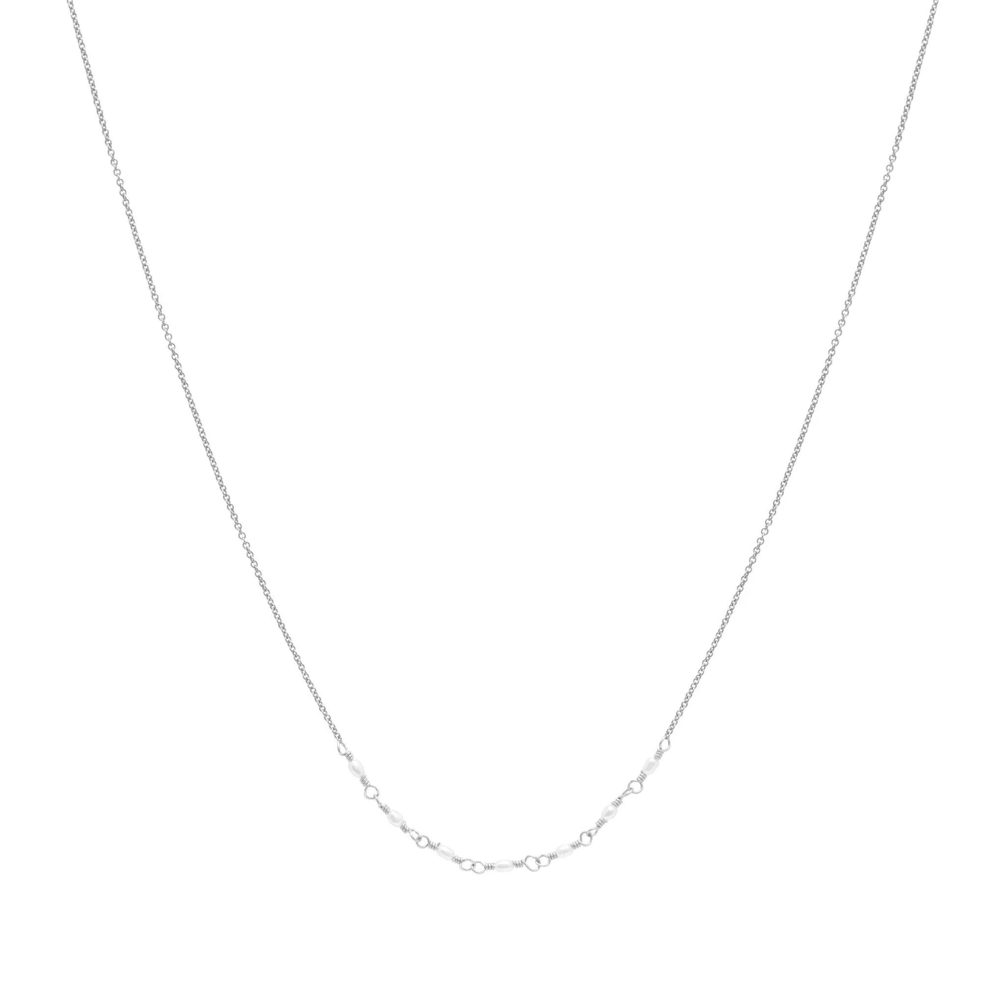 Emme Freshwater Pearl Necklace - Silver