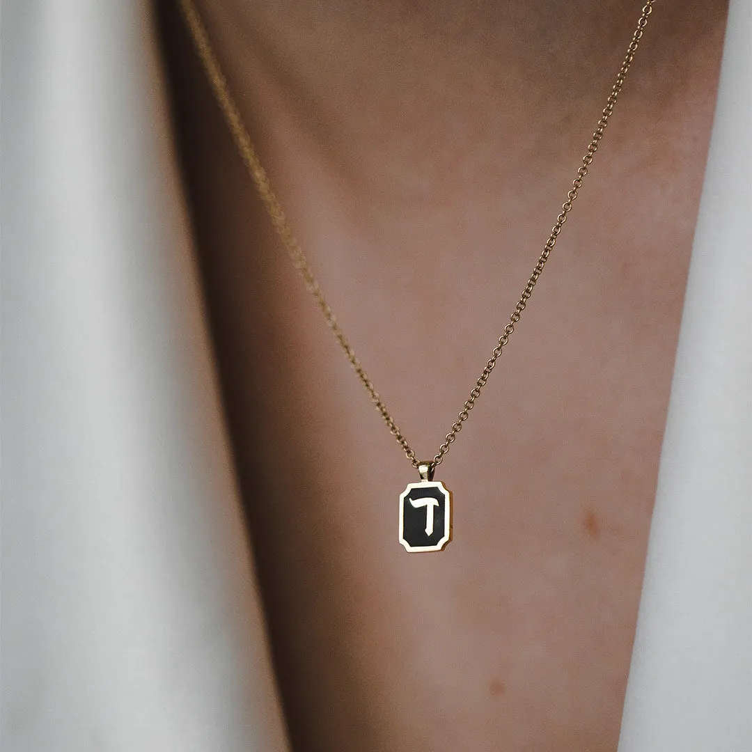 Enamel Letter Necklace
