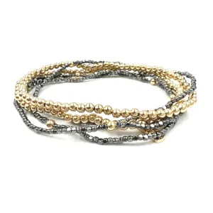 Erin Gray Karma 14K Gold Filled  5 Stack Bracelet