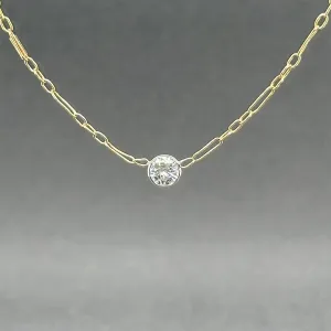 Estate 14K TT Gold 0.23ct H-I/VS2 Diamond Necklace