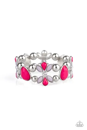 Fabulously Flourishing Pink Paparazzi Bracelet