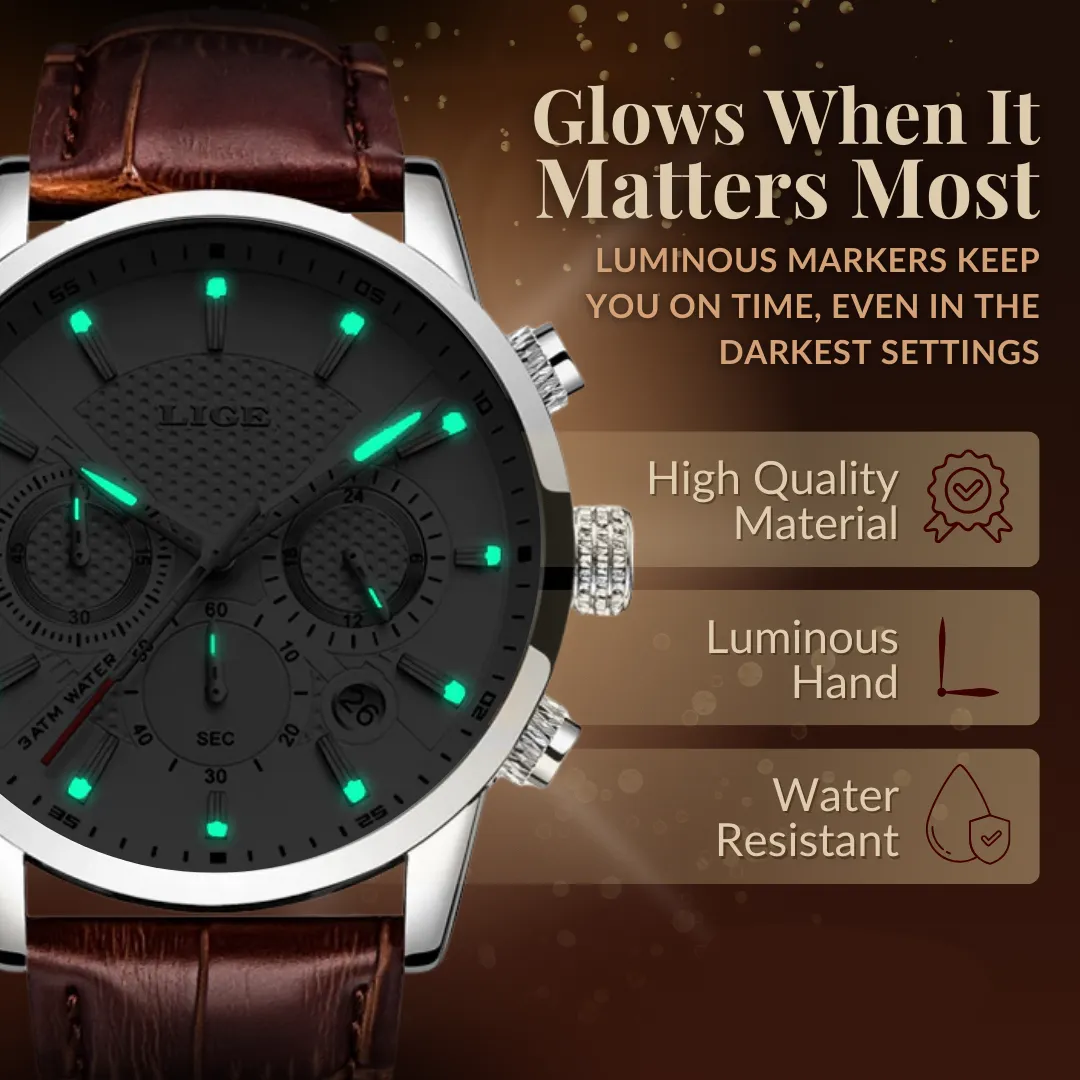 Fashionable Military Leather Watch
