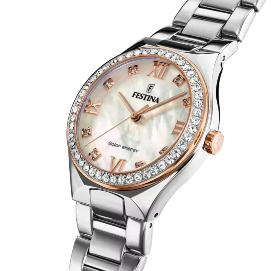 Festina  Women's Solar Energy MOP Dial Watch