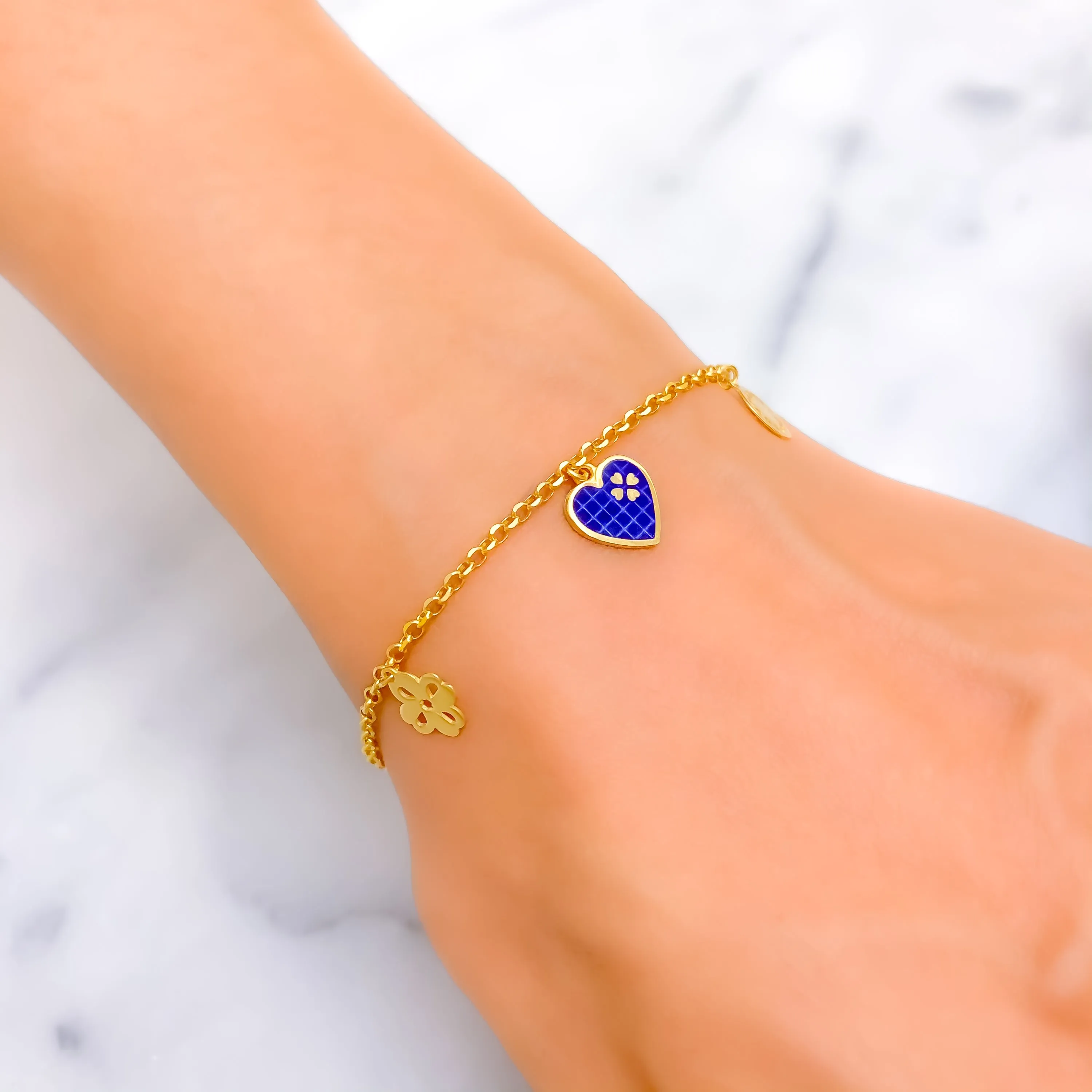Festive Dapper 21k Gold Bracelet