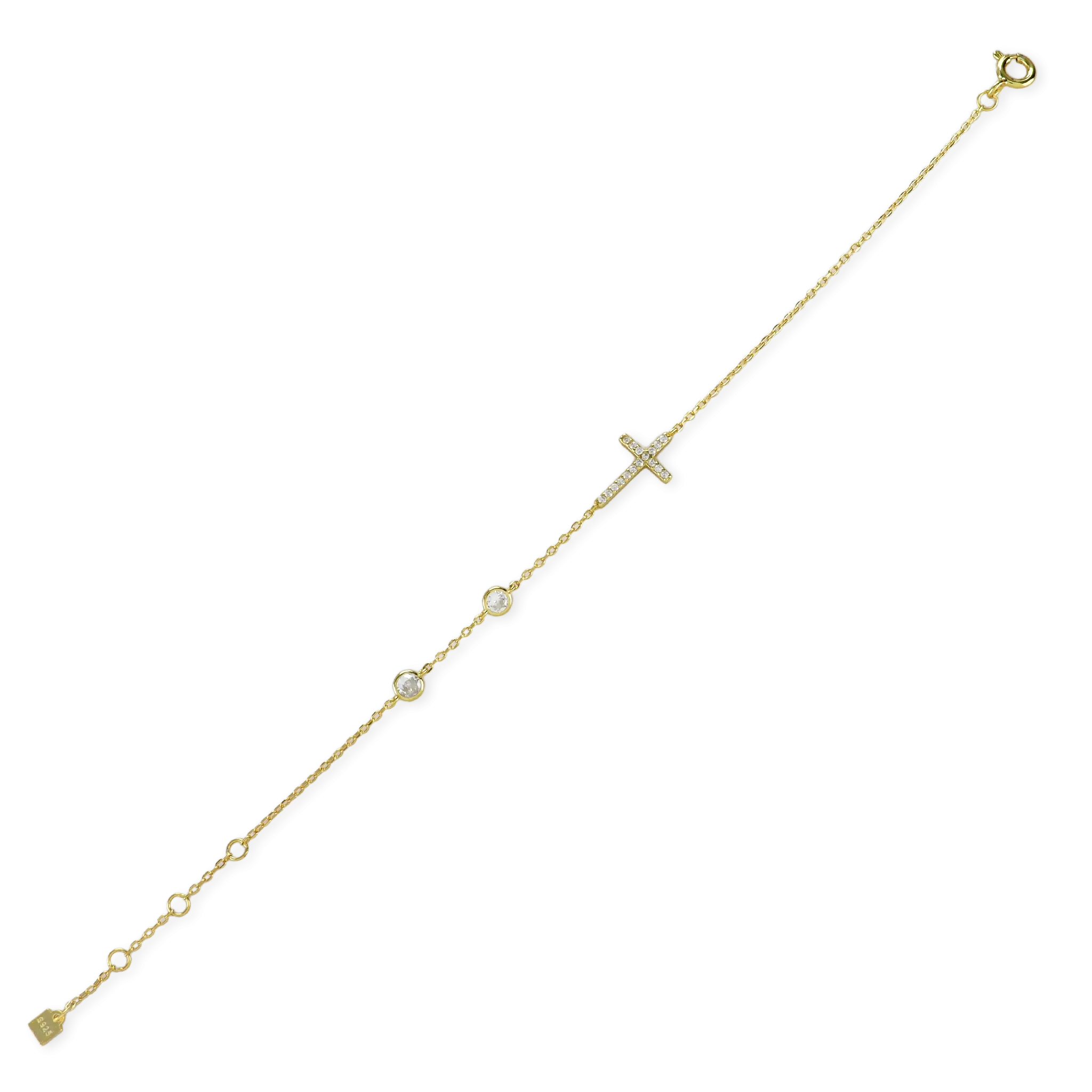 FINE CROSS BRACELET