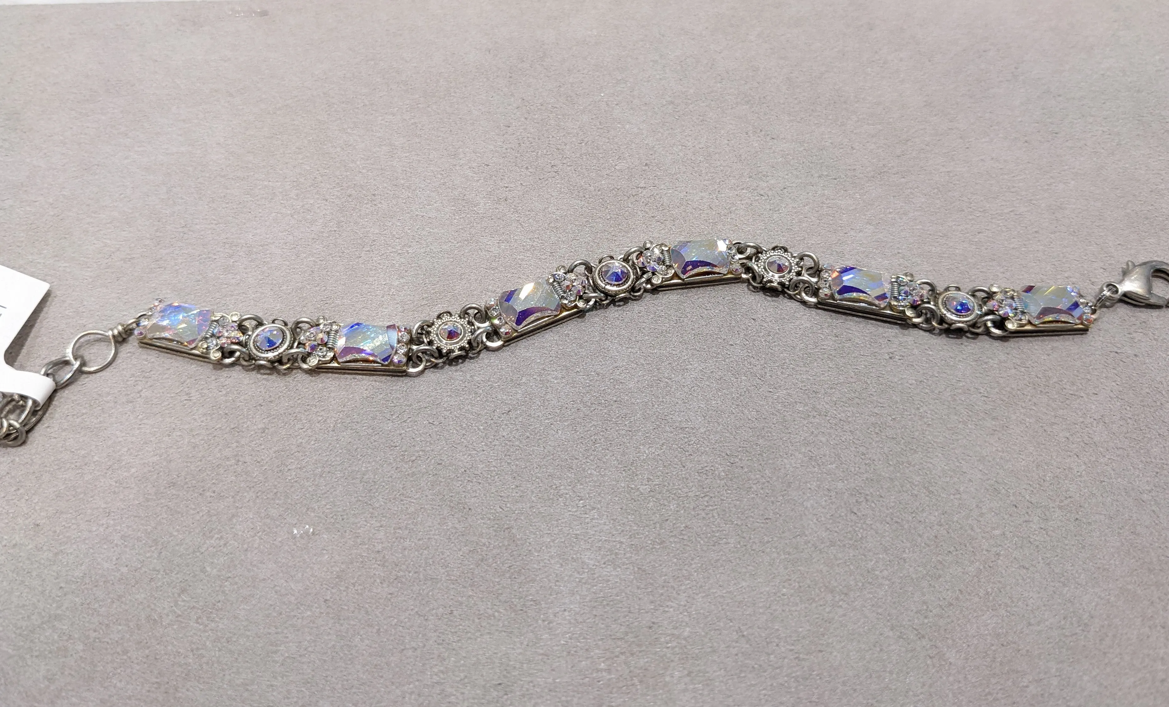 Firefly Bracelet 3108SIL Swarovski Crystal Bermuda Blue Color