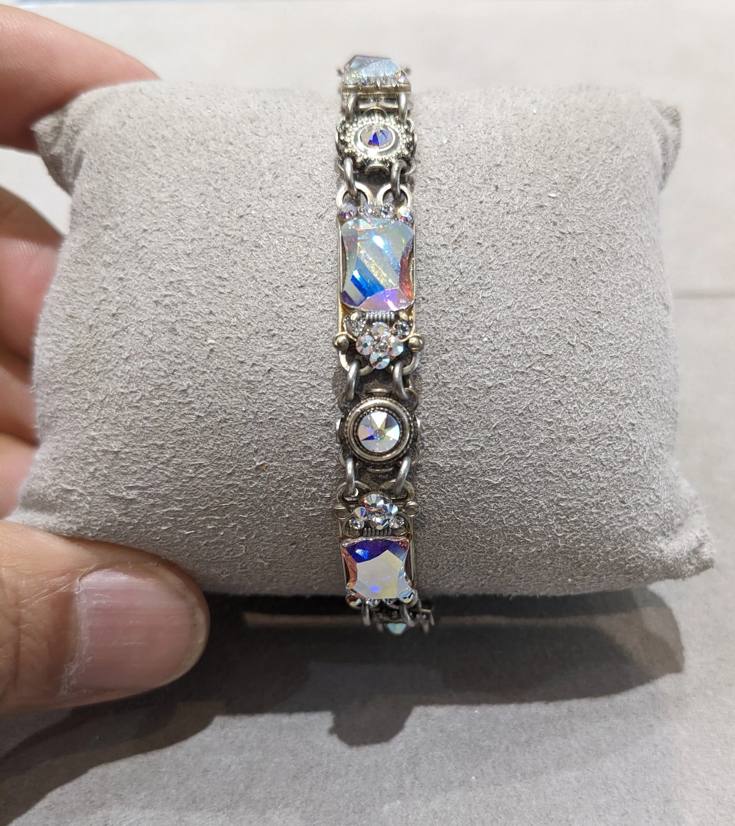 Firefly Bracelet 3108SIL Swarovski Crystal Bermuda Blue Color