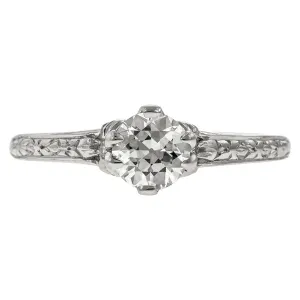 Flower Engagement Ring, TRB 0.50ct