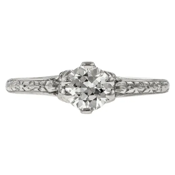 Flower Engagement Ring, TRB 0.50ct