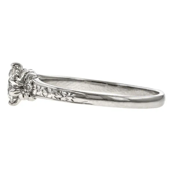 Flower Engagement Ring, TRB 0.50ct