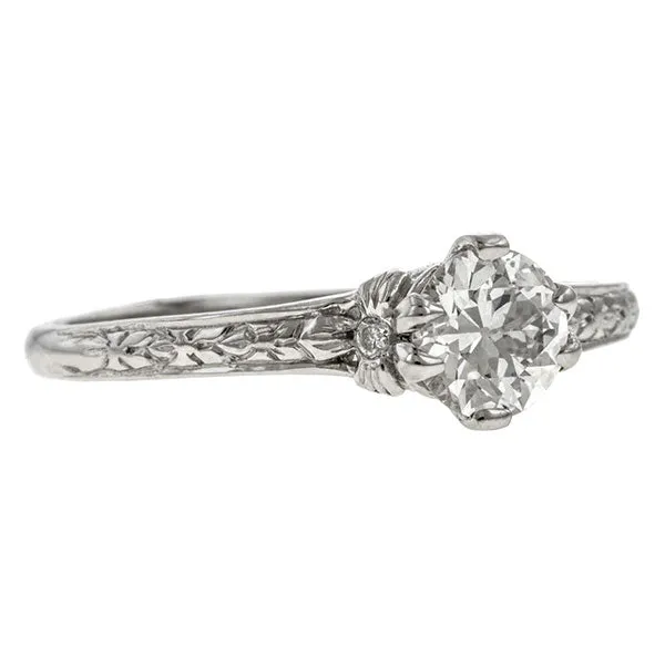 Flower Engagement Ring, TRB 0.50ct