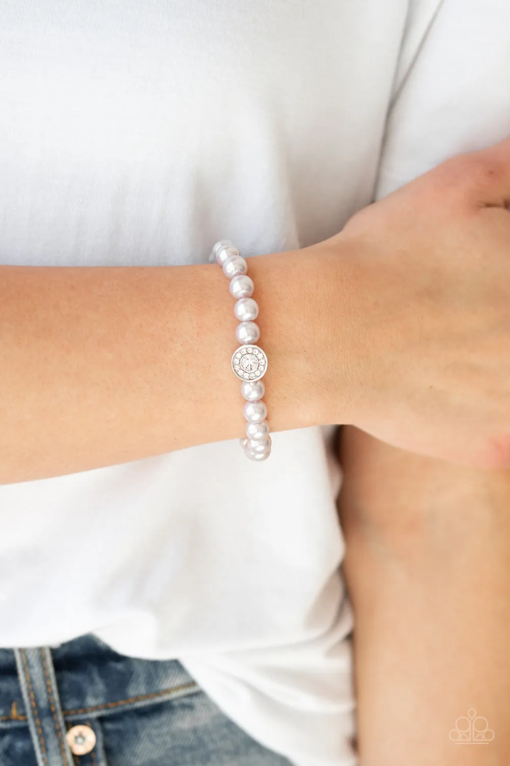 Follow My Lead - Silver (Pearl) Bracelet