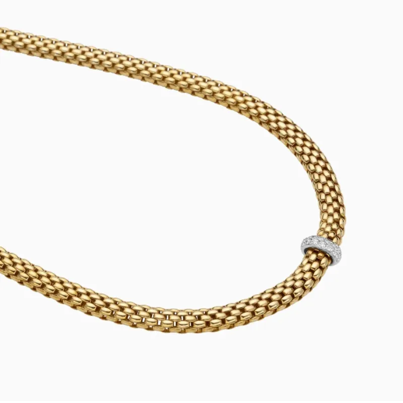 Fope Vendôme Yellow Gold Necklace with Diamonds