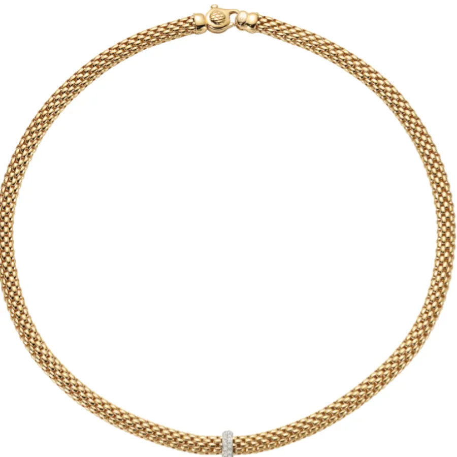 Fope Vendôme Yellow Gold Necklace with Diamonds