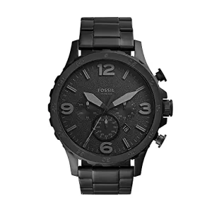 Fossil Men's Nate Quartz Chronograph Watch - Black Stainless