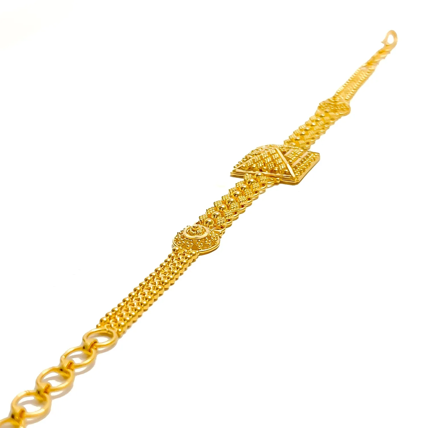 Geometric Elegant 22k Gold Bracelet