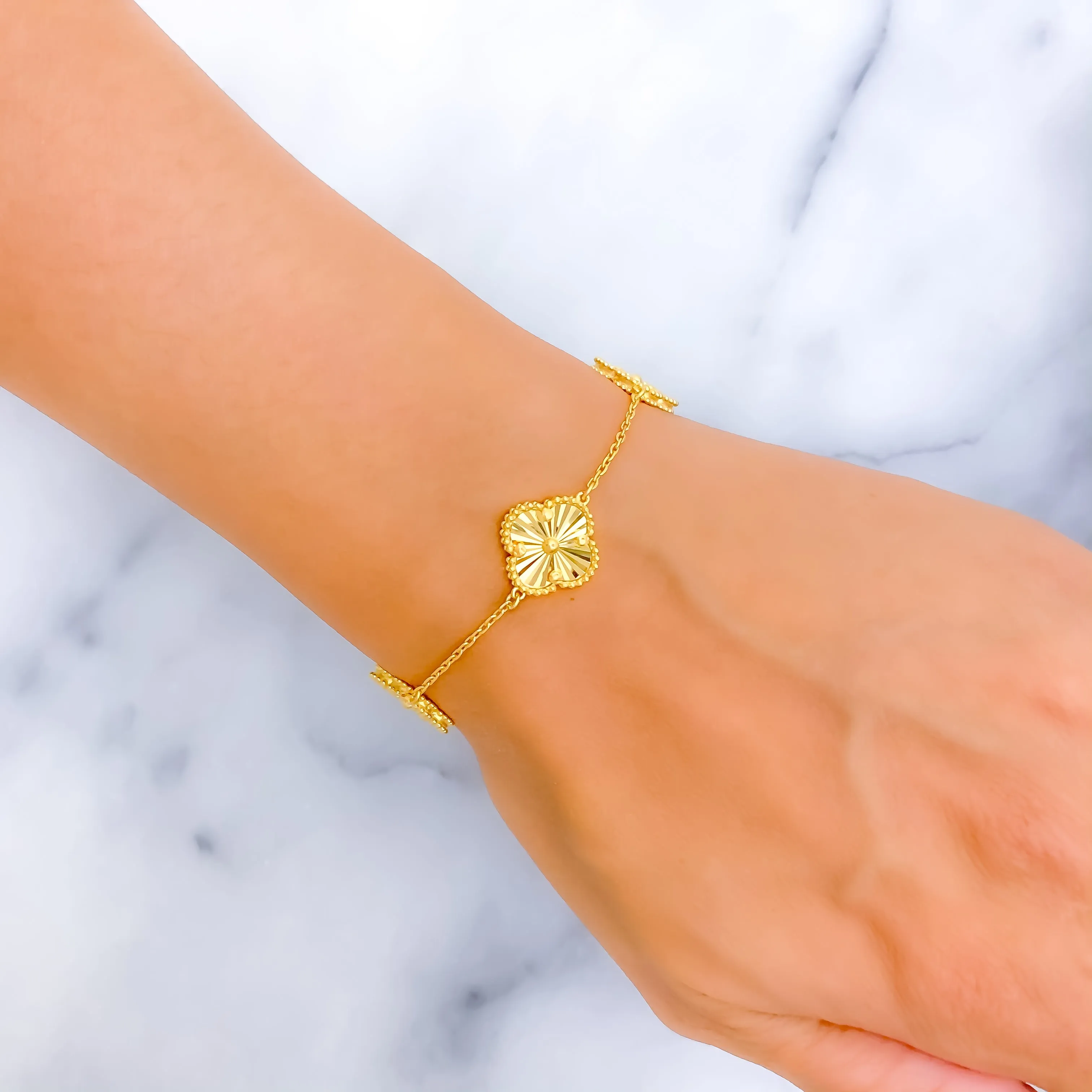 Glam Dressy 21k Gold Bracelet