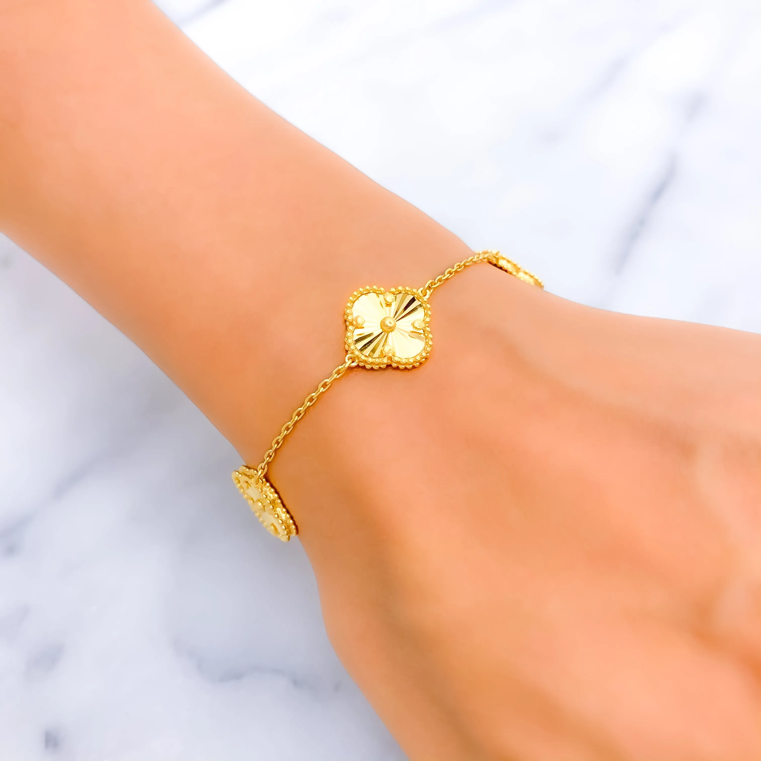 Glam Dressy 21k Gold Bracelet