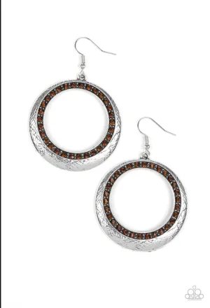Go-Go Glow Brown Paparazzi Earrings