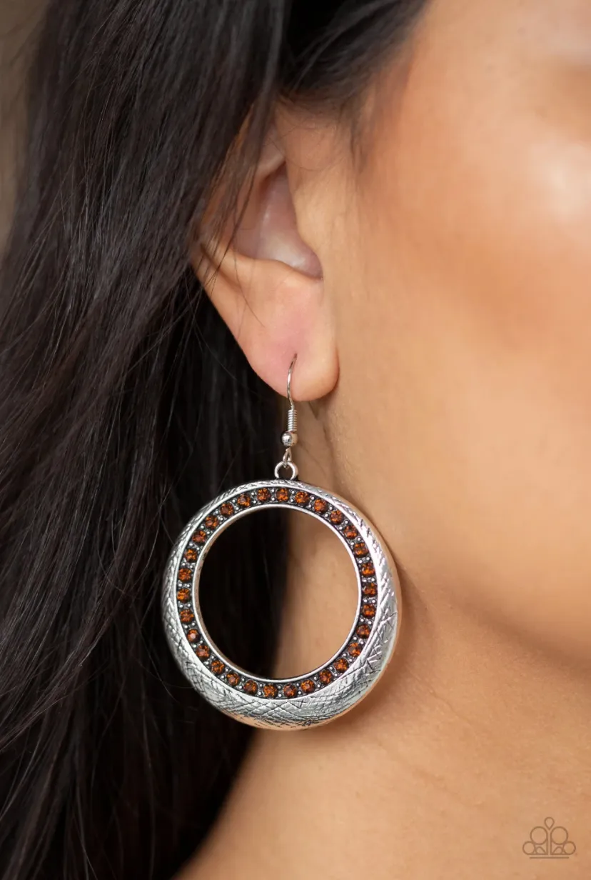 Go-Go Glow Brown Paparazzi Earrings