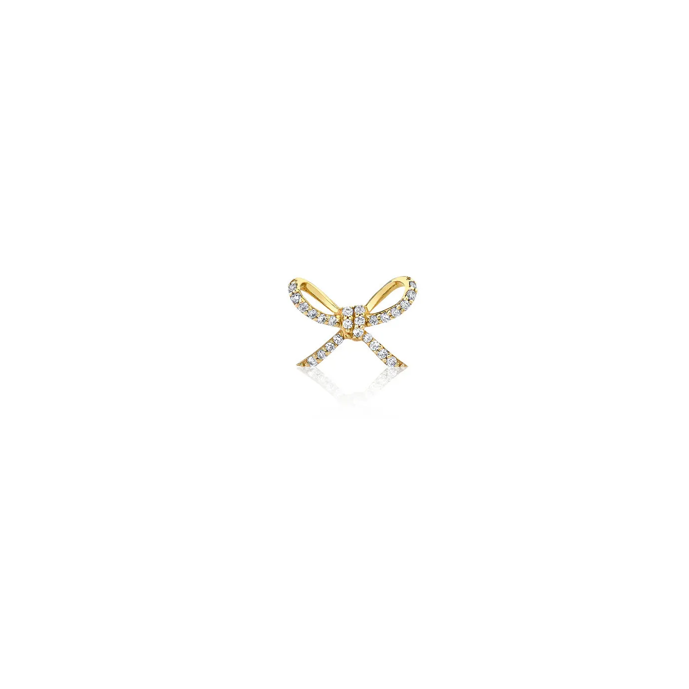 Gold & Diamond Bow Stud