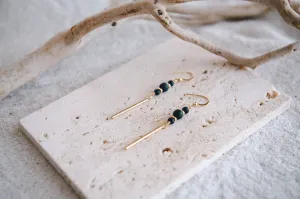 Gold Bar Drop Earrings