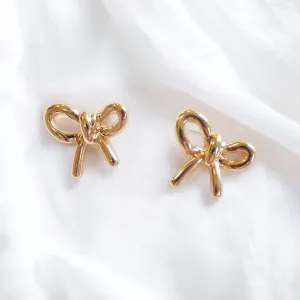 Gold Bow Earrings