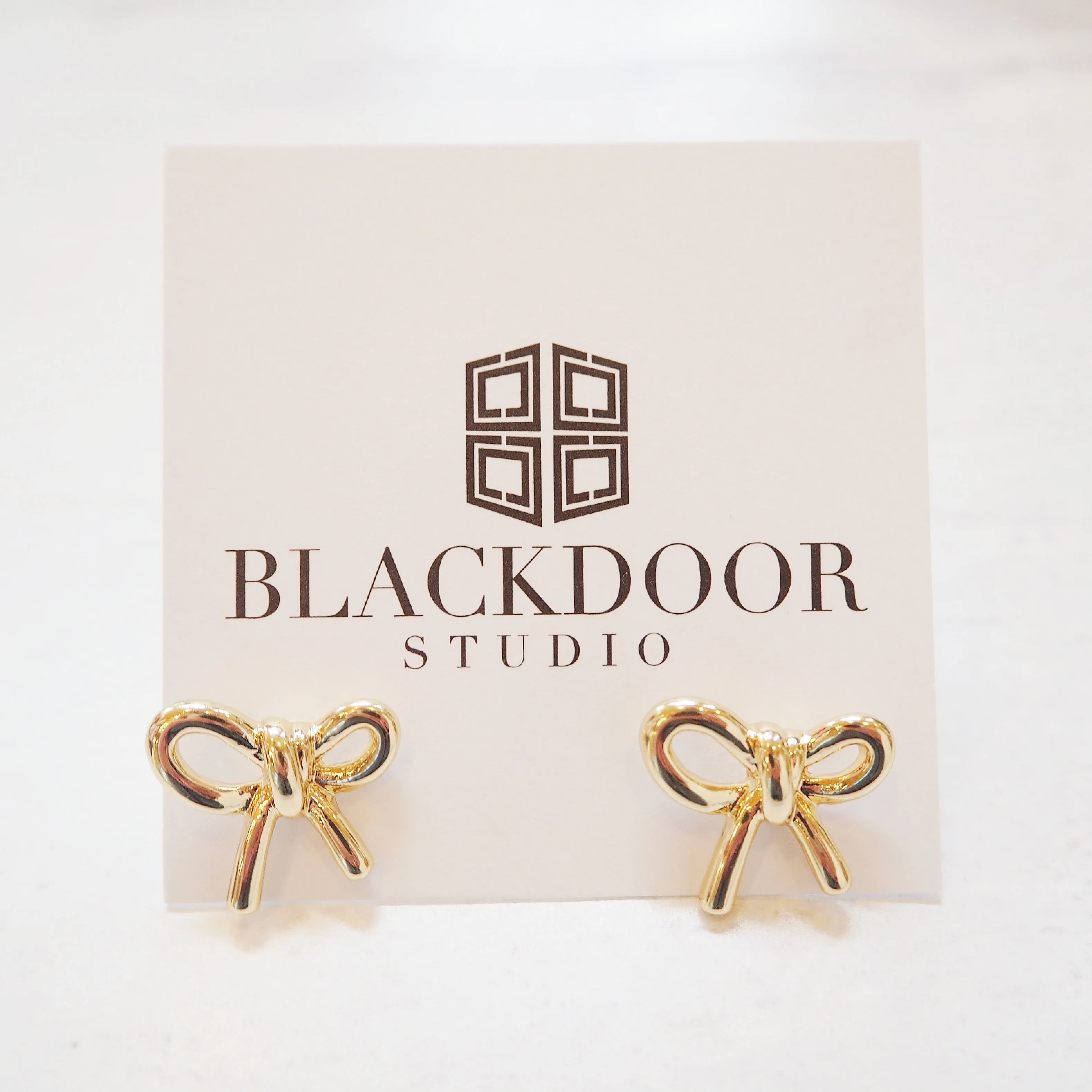 Gold Bow Earrings