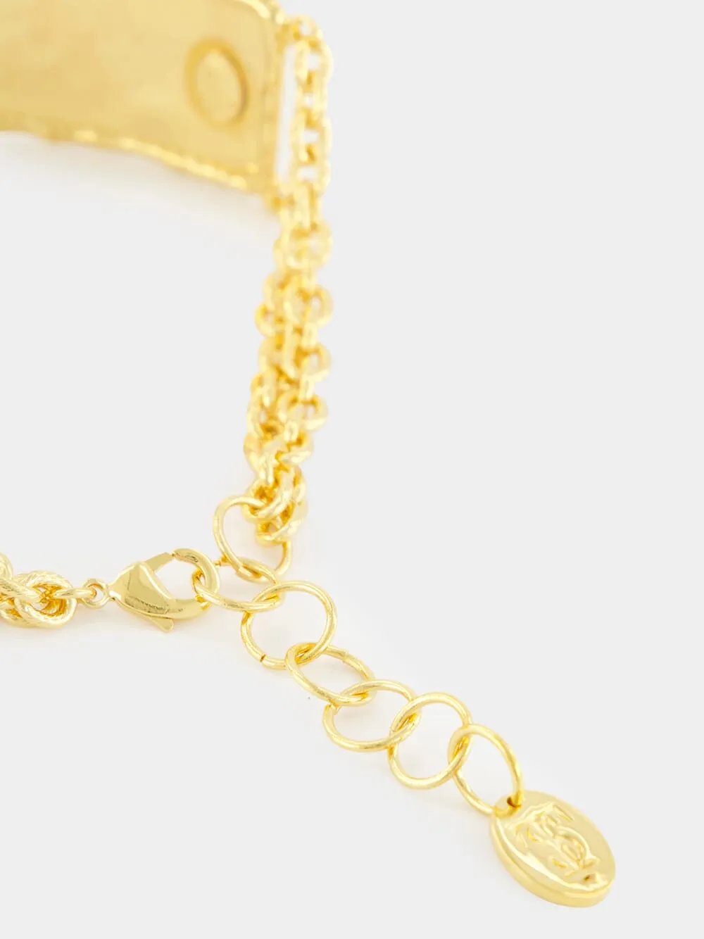 Gold Byzance Choker with Smoked Quartz