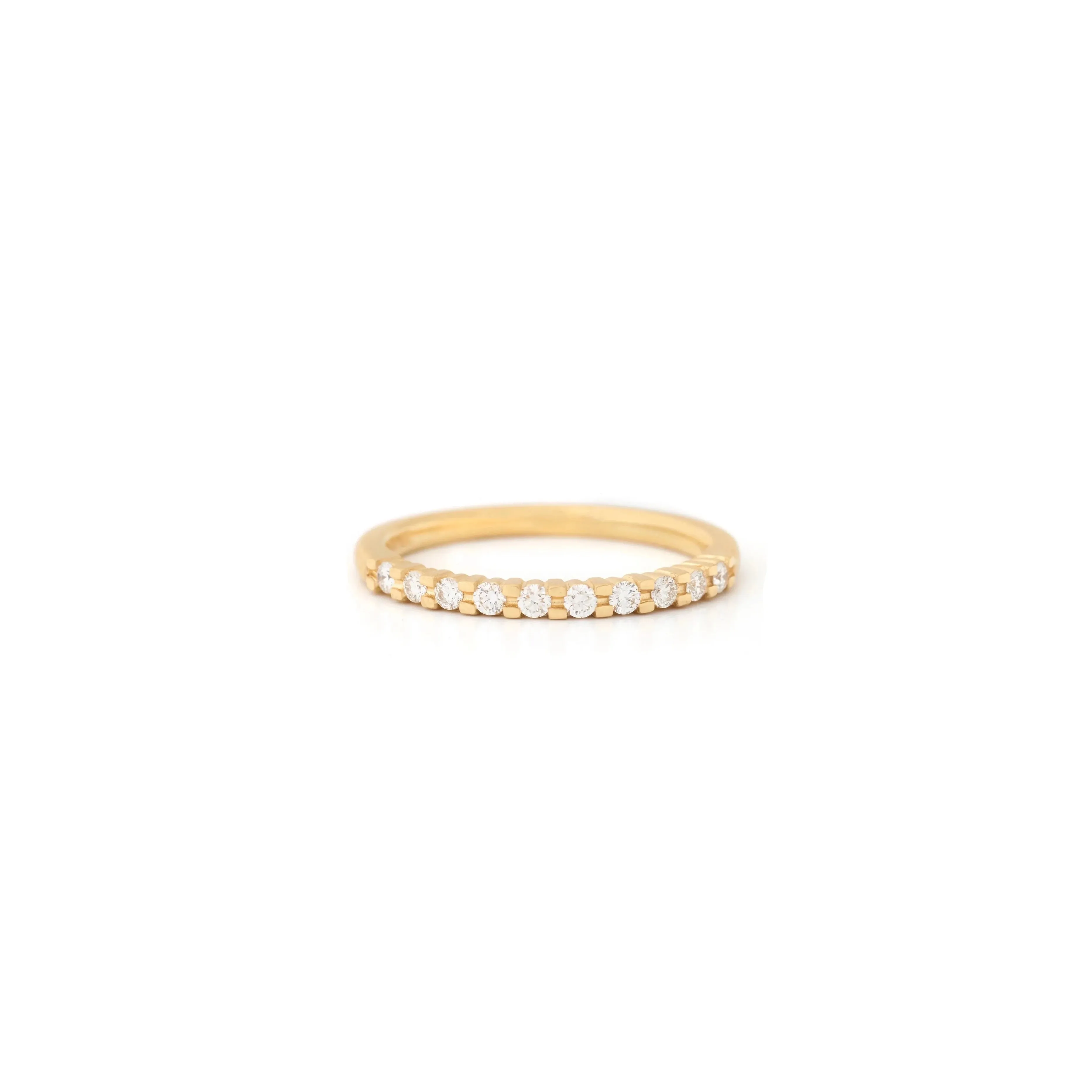 Gold Claw Set Diamond Band