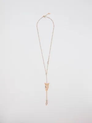 Gold Crystal Studded Cavalli Necklace