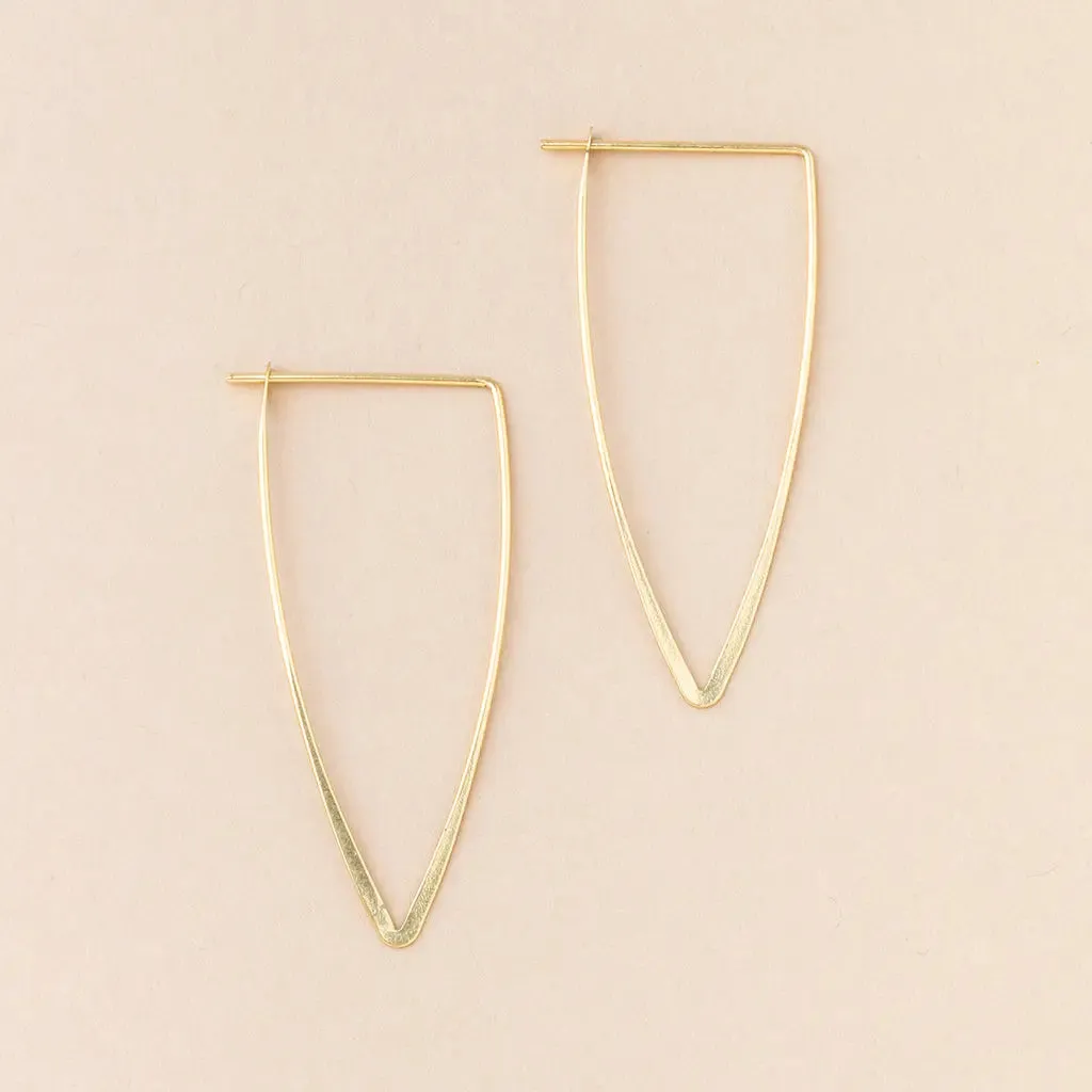Gold Galaxy Triangle Earring