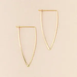 Gold Galaxy Triangle Earring