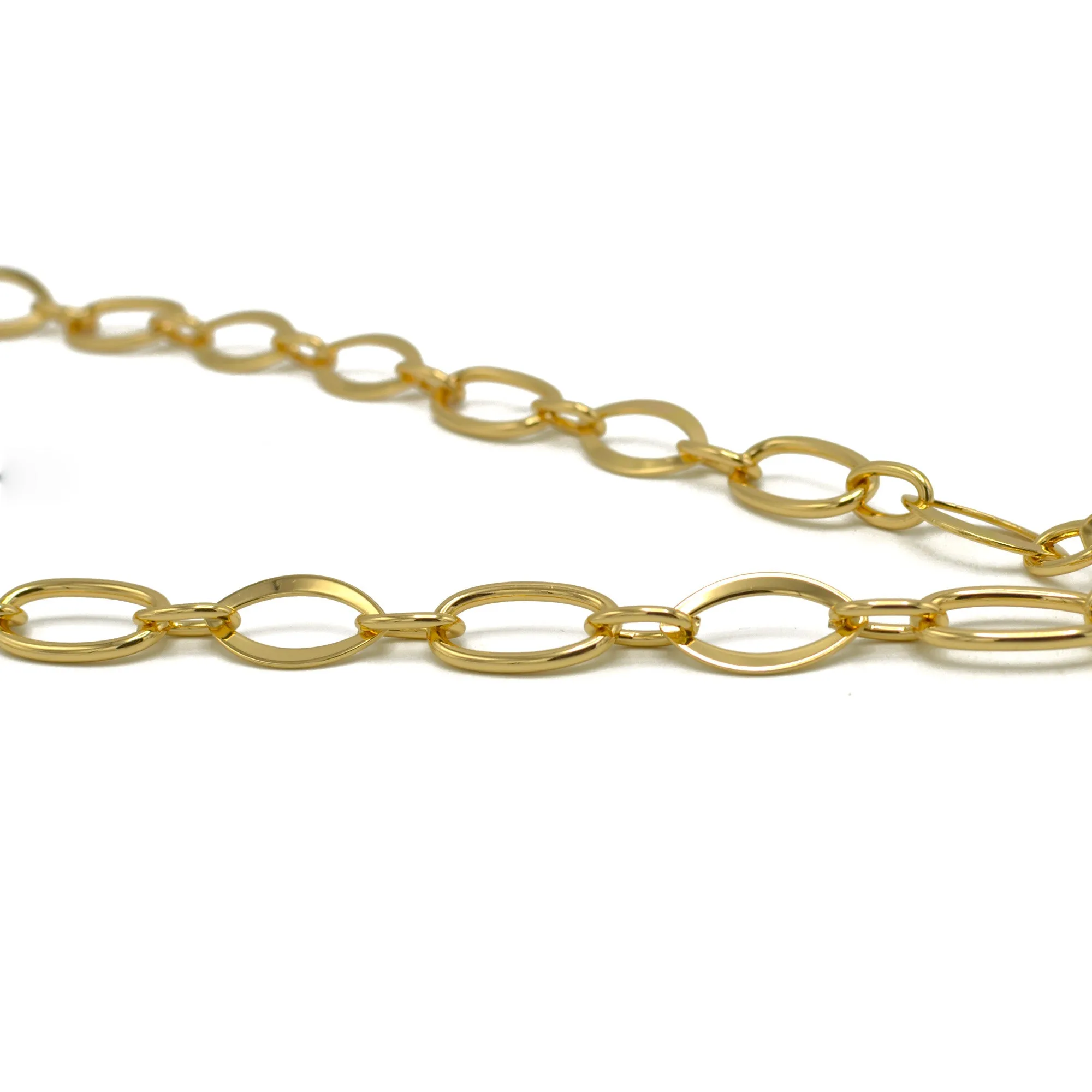 Gold Link Chains With Tassel Necklace #SQ554-N8609EE-G(SHDC9/OH2/NH14)