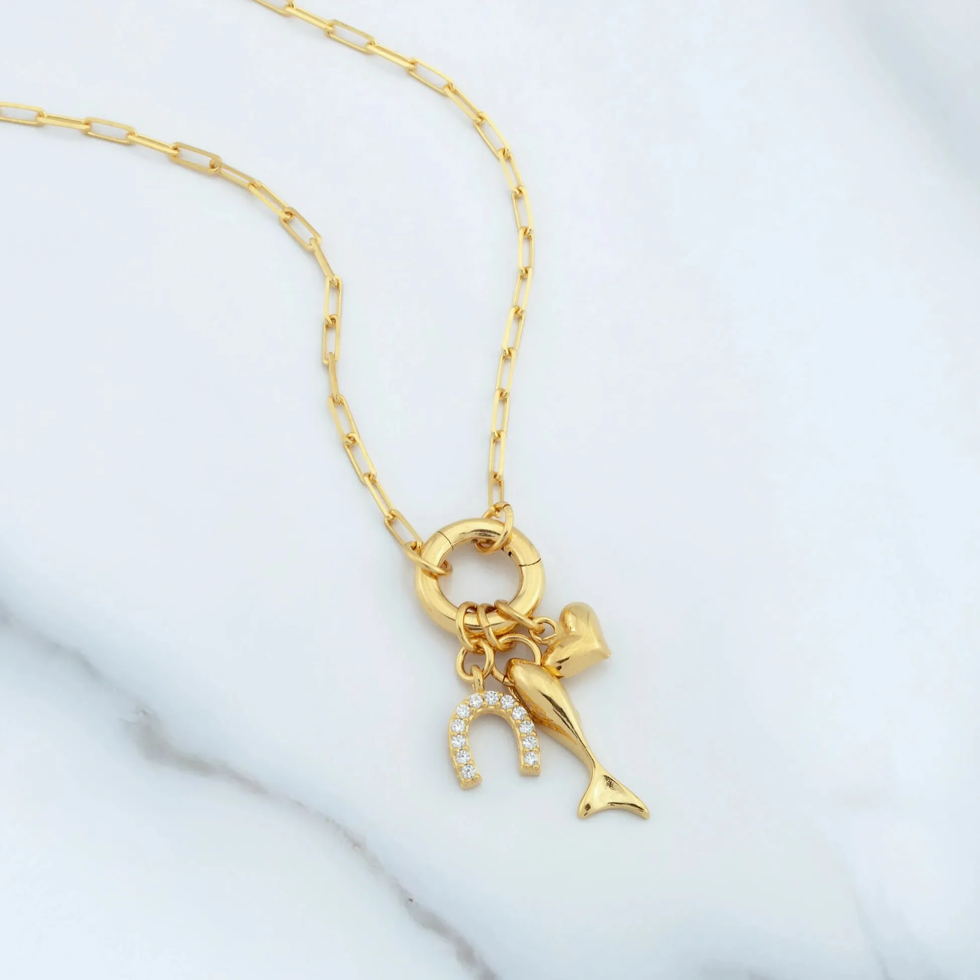 Gold Micron Plated Pendant Necklace
