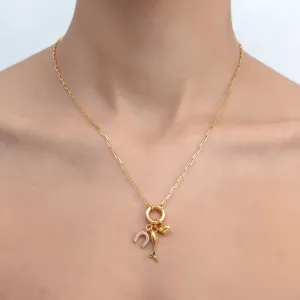 Gold Micron Plated Pendant Necklace