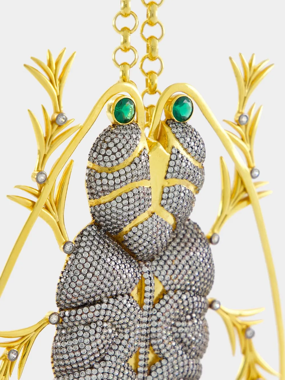 Gold-Plated Oversized Beetle Necklace