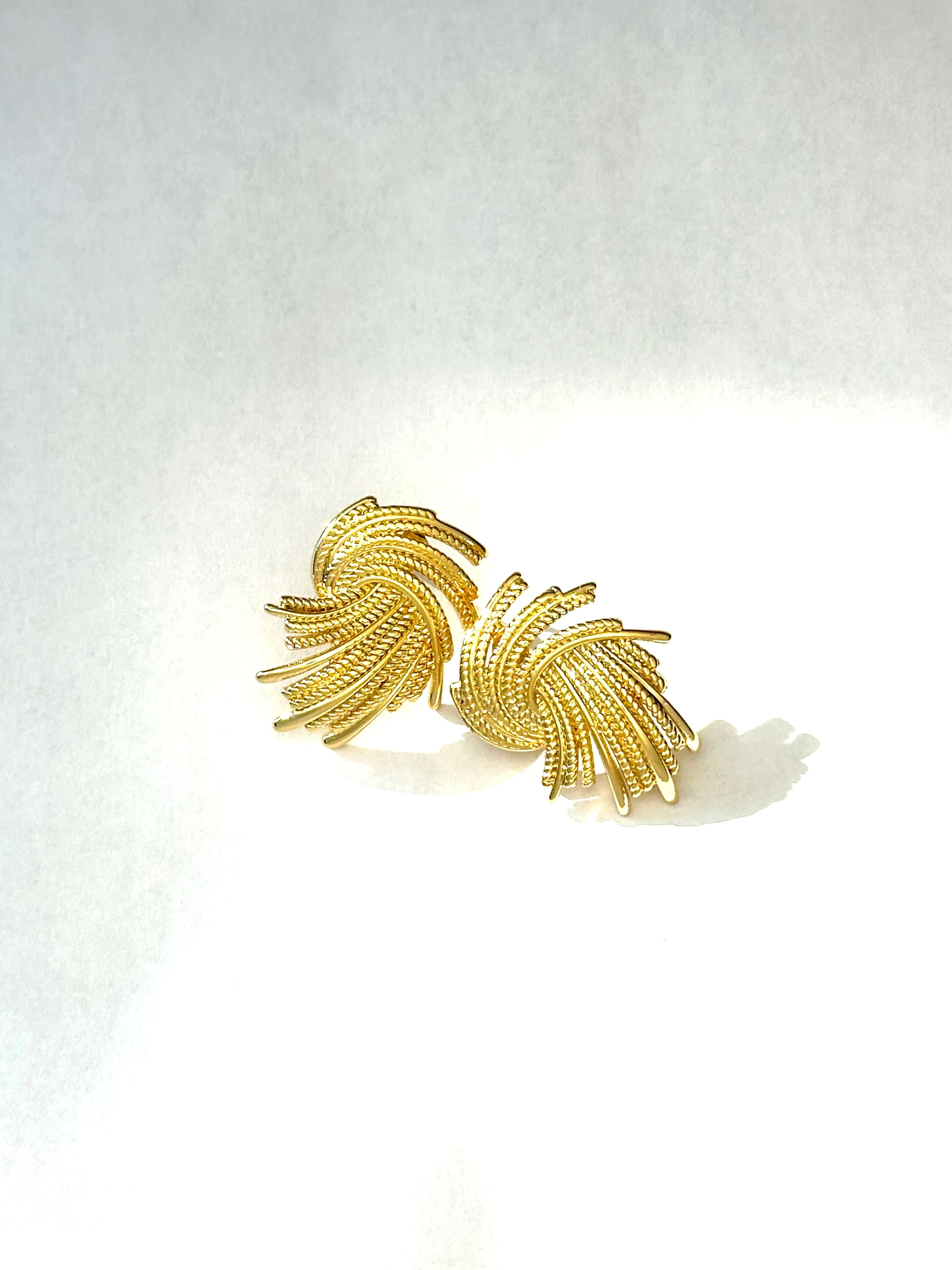 Golden Swirl Earring