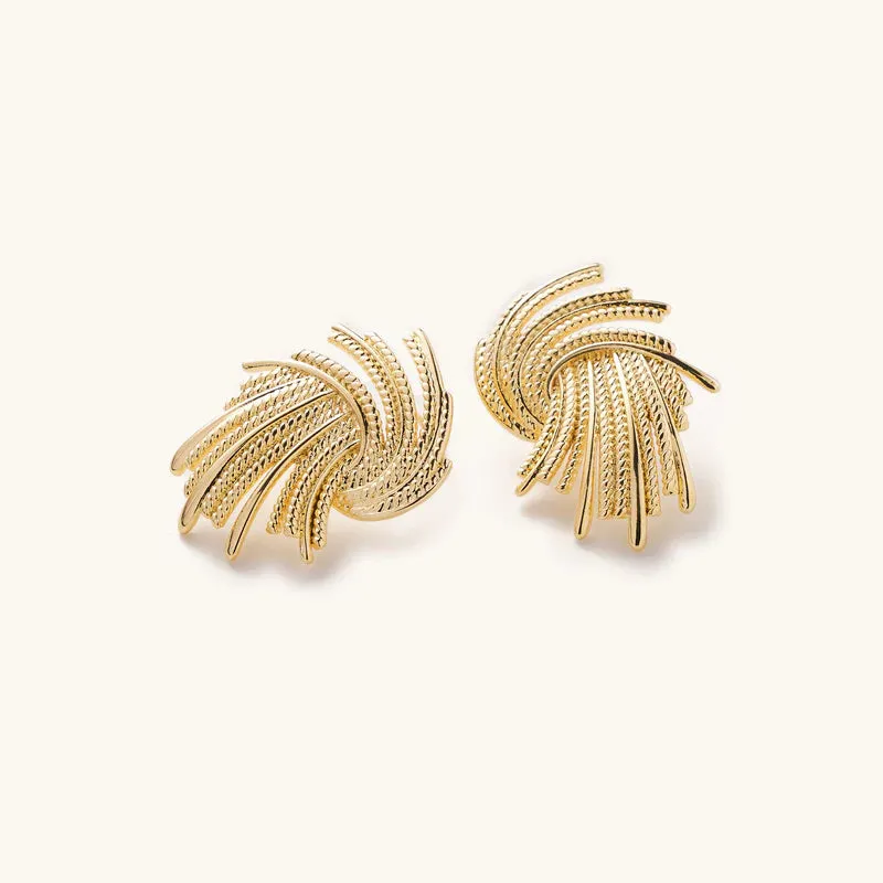 Golden Swirl Earring